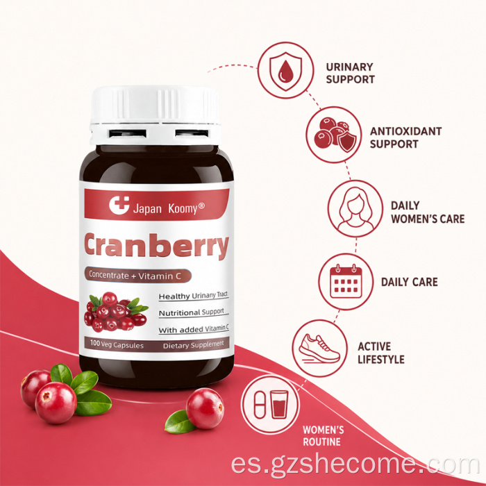 Shecome Cranberry Capsules Apoyo a la salud del tracto urinario